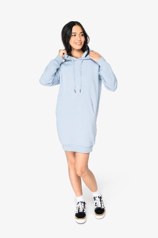 Robe sweat-shirt écoresponsable à capuche femme - Native Spirit - Réf: NS5005 - Coton biologique et polyester recyclé_1