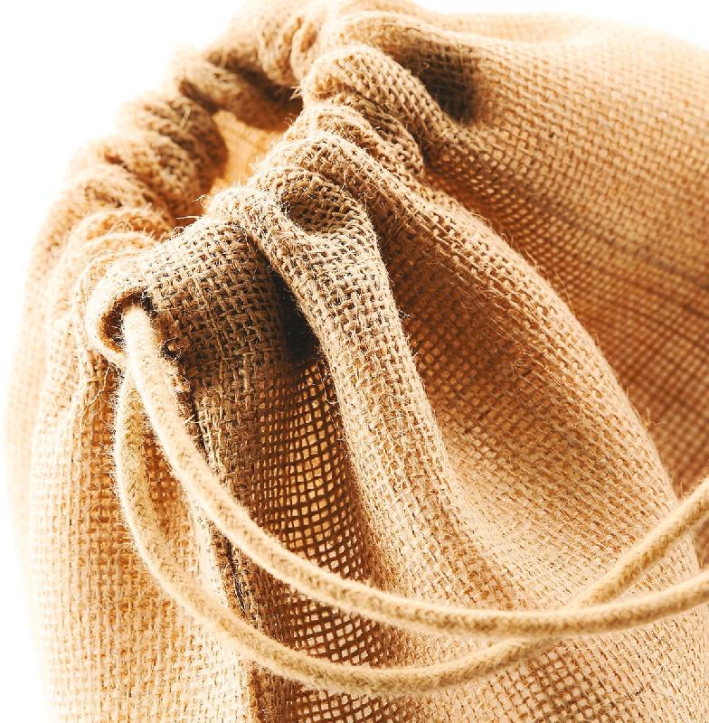 Sac réutilisable à cordelette en jute - Réf: W415 - Westford Mill - fibre résistante et écologique - Taille XXS - Couleur Natural_1