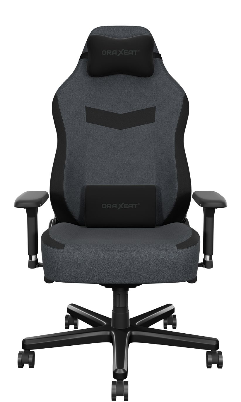 Siège réglable en tissu déperlant avec mousse de haute densité 55 kg/m3 - ORAXEAT TK800F - Gris foncé / Noir - Réf : ORX_TK800F_BKLG_1