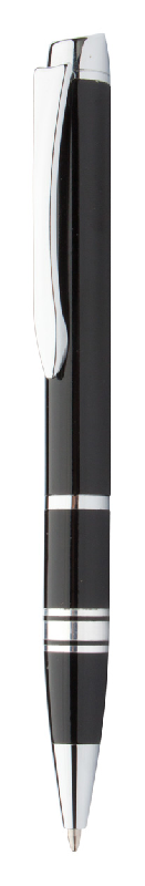 Stylo à bille élégant en métal laqué - Parties chromées brillantes - Avec boîte cadeau - Encre bleue_1