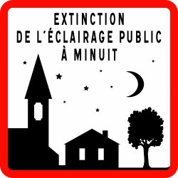 Panneau extinction de l'éclairage public - personnalisable - aluminium ou résine - tailles normées disponibles_1