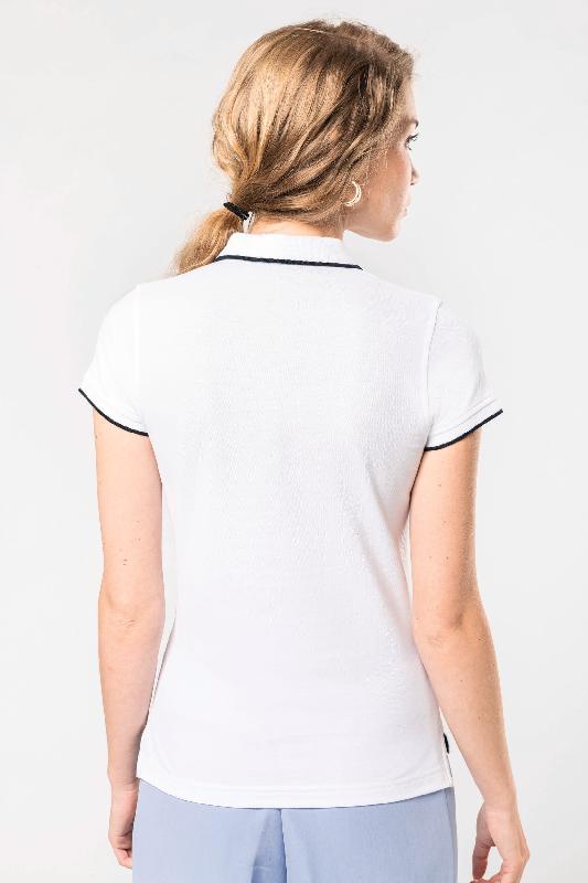 Polo maille piquée manches courtes femme - Réf: K252 - Kariban - 100% coton piqué - Finitions contrastées col et manches_1