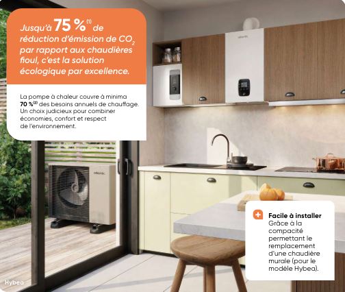 Pompe à chaleur hybride murale - Hybea - Compatible thermostats Navilink - Pilotage Wi-Fi_1