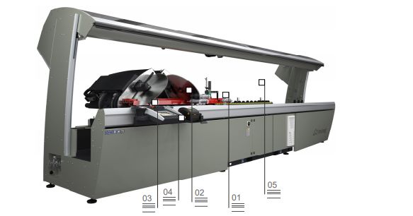 Precision RS - Tronçonneuse à double tête Emmegi - Lames Widia 600 mm - 5 axes contrôlés pour aluminium, PVC et alliages légers_1