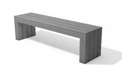 Banc public puriste et urbain en plastique recyclé - Gamme CALERO - Longueur 150 cm - ADS Equipements EURL_1