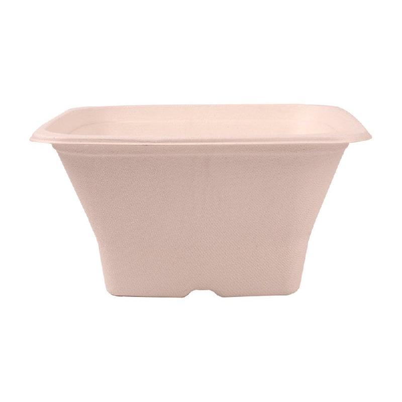 Bol carré bagasse naturelle 1200cc 18x18x9cm - par 400_1