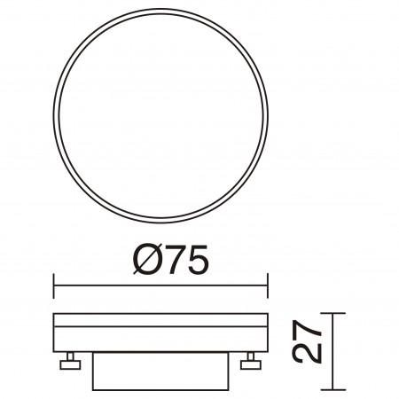 Lampe LED T2 GX53 - Ampoule LED 3W, 4000K - Usage intérieur/extérieur - Marque ACCESORIOS_1