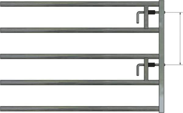 Barrières de stabulation télescopiques 5 tubes - CK-Industries - robustes et adaptables avec embouts personnalisés_1