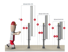 Déport d'antenne DEAN EVO - TCB avec bride aluminium extrudée - Hauteur max 2750-4000 mm_1