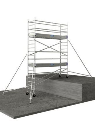 Échafaudage roulant aluminium - Neolium 300 Line Comabi SNC - Hauteur de travail maximale 14 m - Performance aluminium soudé_1