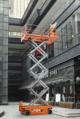 Nacelle ciseaux électriques - hauteurs de travail de 5m à 12m - avec extension de panier_1