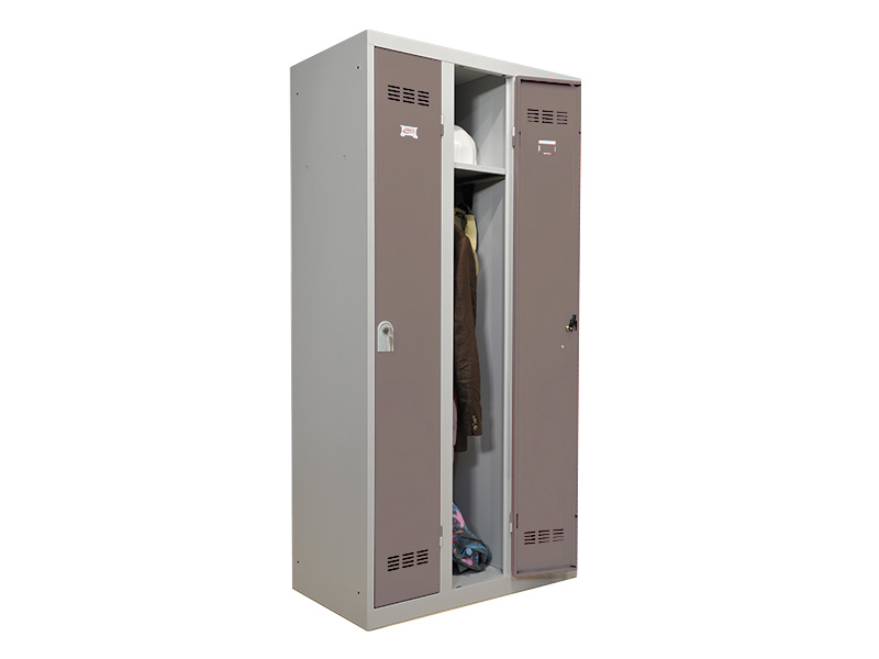 Vestiaire 3 cases industrie propre - monobloc en acier avec portes indégondables et serrure ou moraillon_1