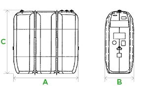 Cuve Adblue - Renson - 1600L - Groupe électrique 230V, simple paroi PEHD_1
