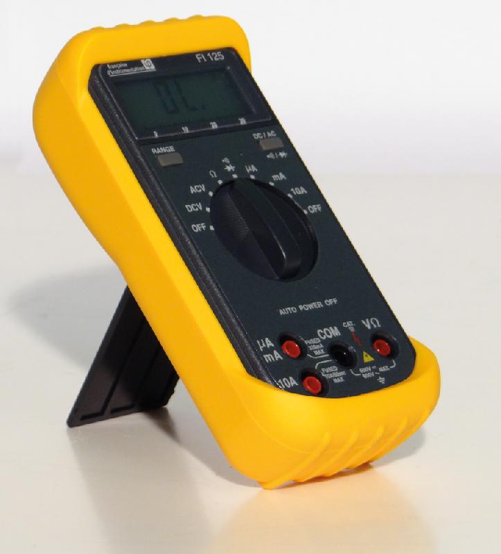 FI125 - Multimètre numérique portable RMS 3 200 points - Mesure tension, résistance, courant - Protection 600V CAT III_1