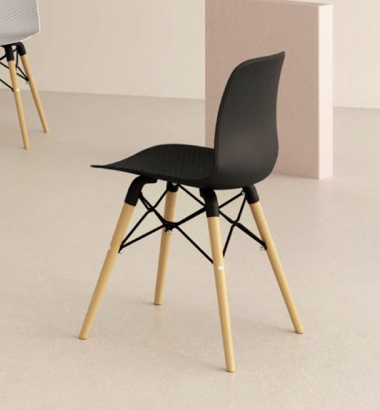 Lot de 4 chaises Design Nut - Mobel Linea. - Noir_1