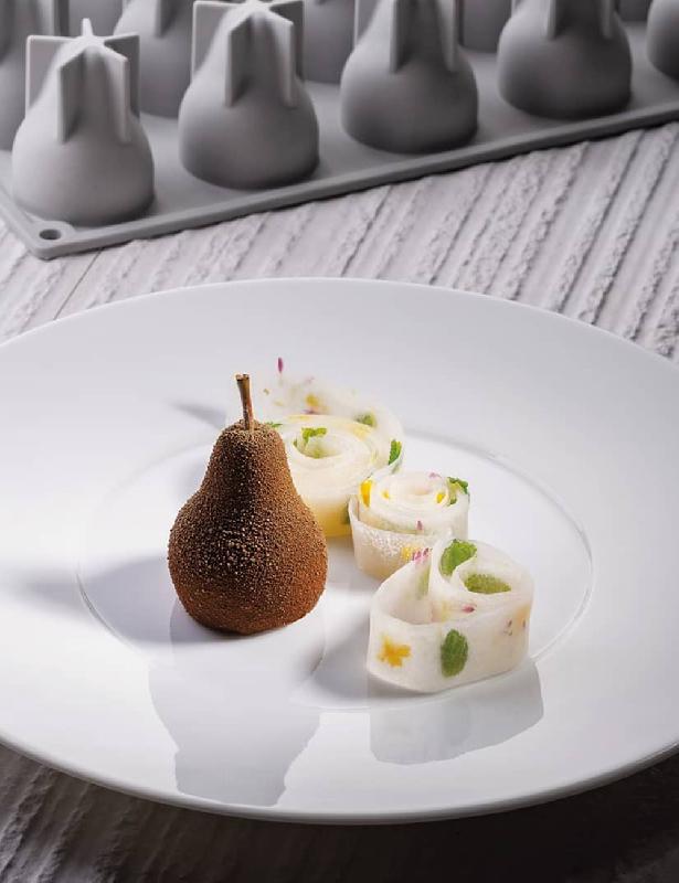 Poire - Moule en silicone Gourmand Horeca Pavoni Italia - 15 empreintes_1