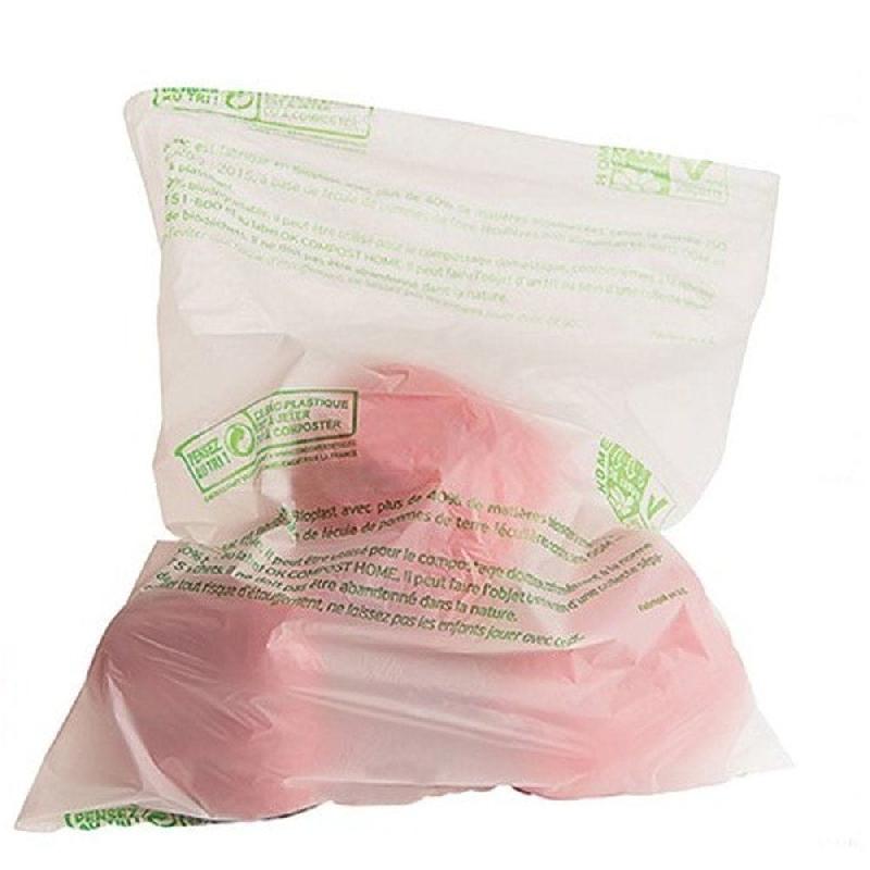Sac plat bio-sourcé 35x45cm en rouleau prédécoupé - biodégradable et compostable - par 300_1