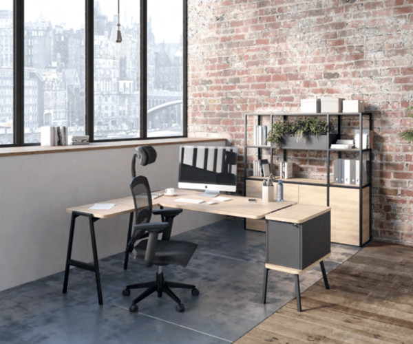 Bureau open space collaboratif flexible et modulaire - Alto - Buronomic avec plateaux ergonomiques et connectique intégrée_1