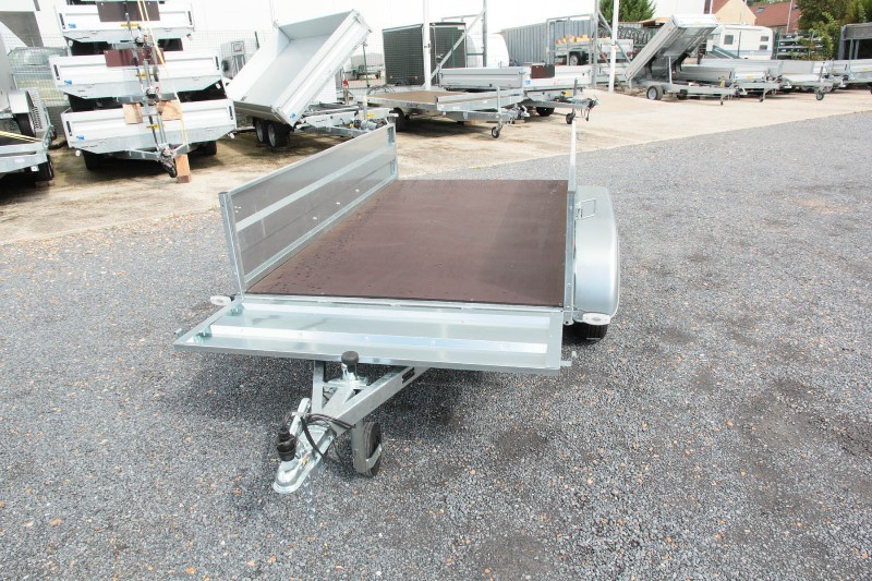 Remorque utilitaire multi usage sans frein avec 4 ridelles amovibles idéale pour le transport des particuliers comme des pros - erde expert lc 242 galva_1