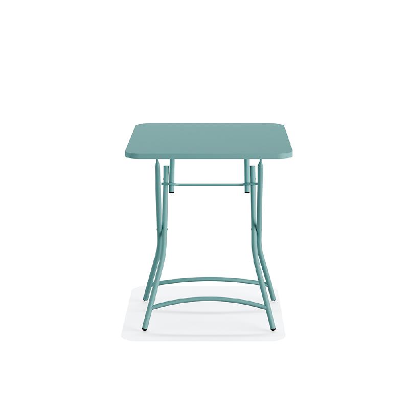 Breeze - Table de bistrot pliable 60x60 cm en métal Bleu_1