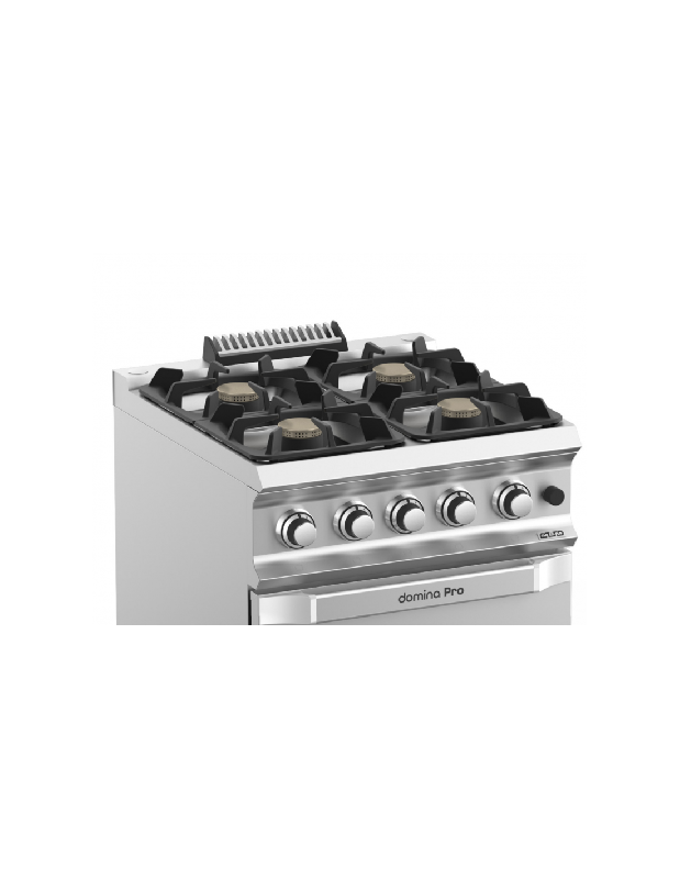 Fourneau 4 feux gaz sur four gaz - 5.5 Kw - Acier inoxydable - Modèle IPX5 - MBM - Gamme DOMINA PRO 700_1