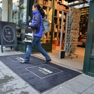 Tapis imprimés personnalisés - Logo Washable? 190 - Notrax tapis à logo Printed Blanc_1