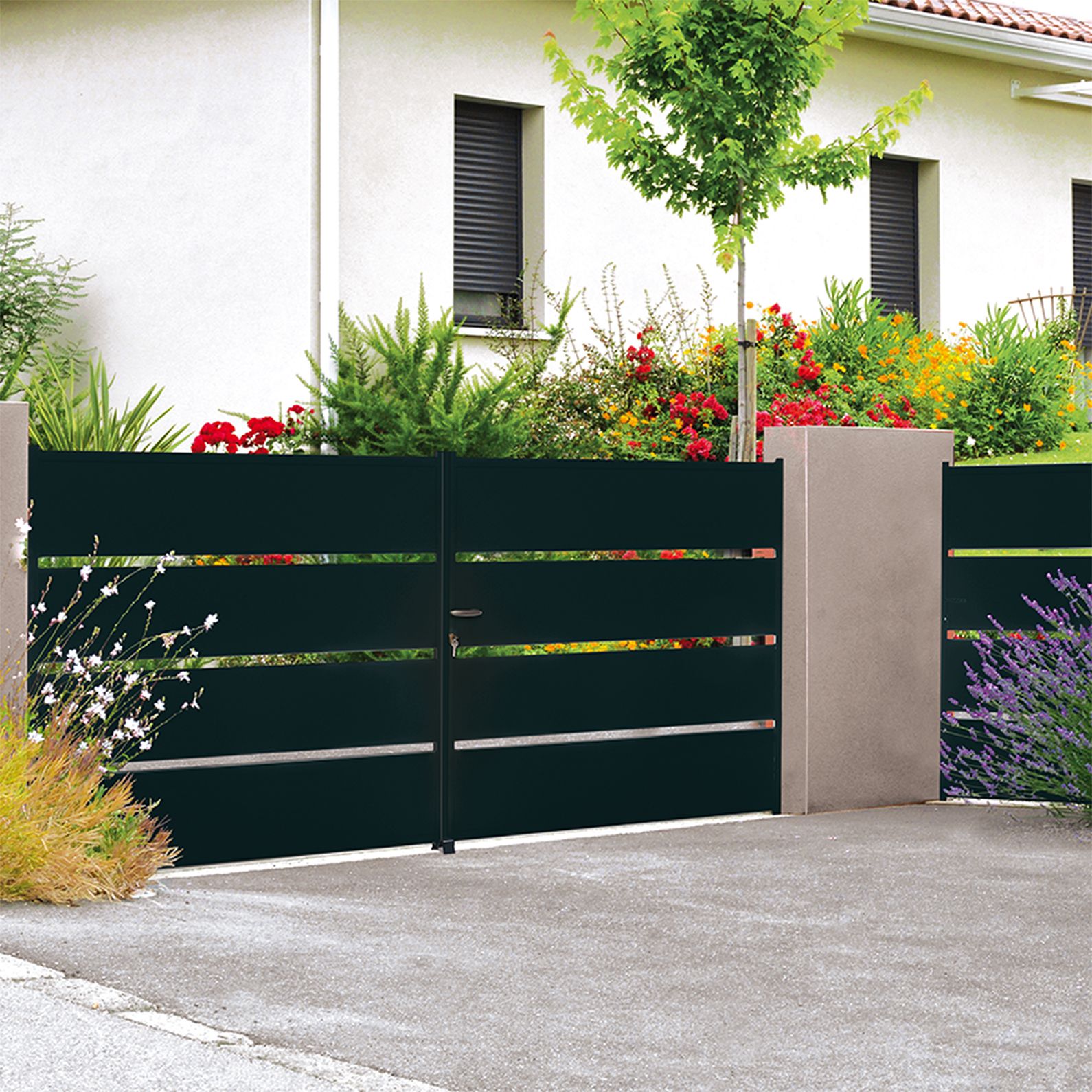 Portail coulissant Rio de Janeiro - Cadre tube 40x40x2 - Remplissage tôle de 2mm_1