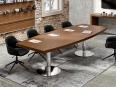Table de réunion exécutive ovale HYPERION en bois - Atra_1