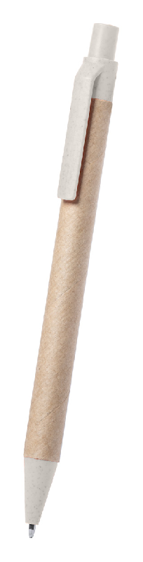 Stylo bille en papier recyclé - Attributs en plastique écologique - Encre bleue_1