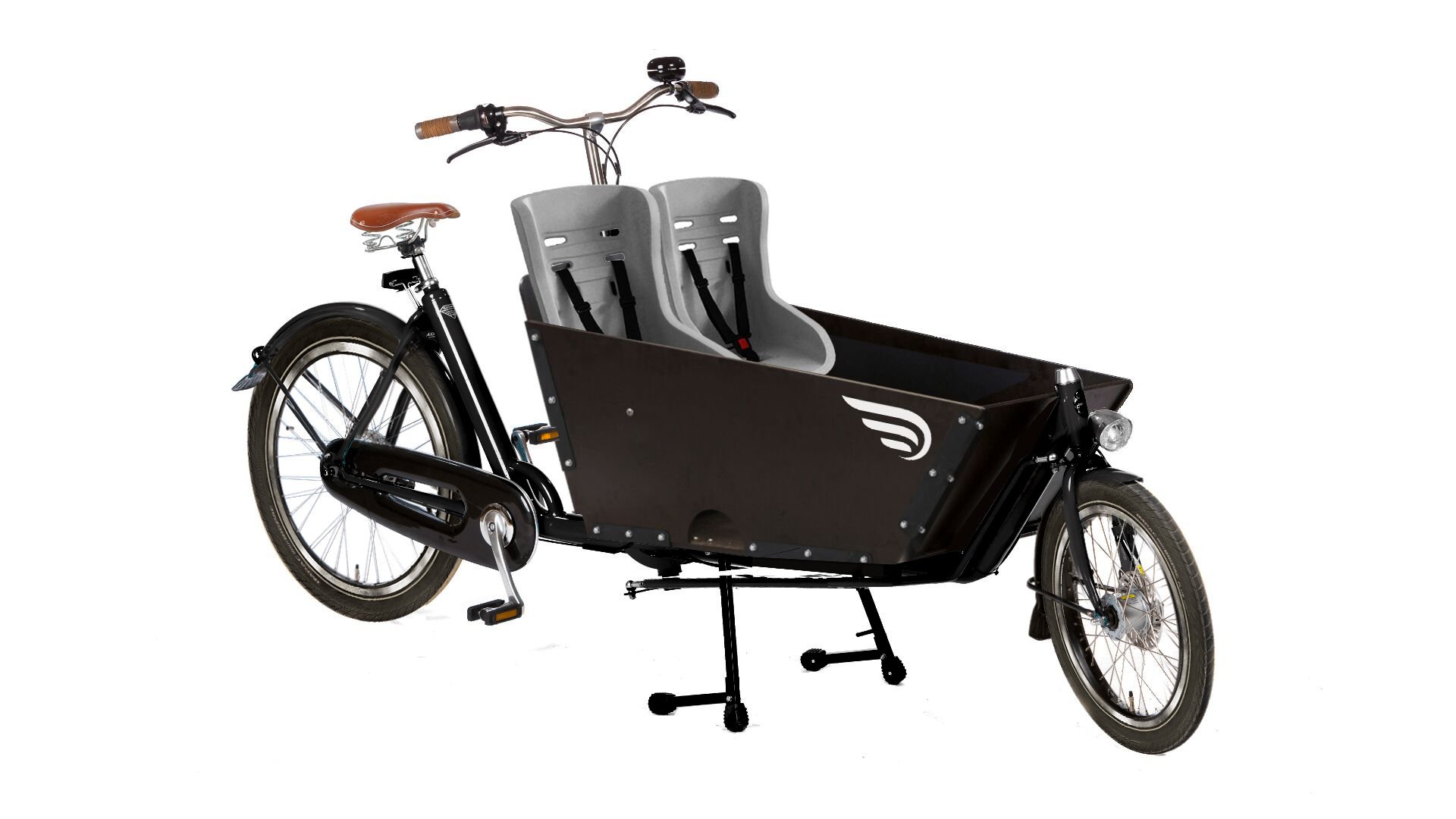 Biporteur AMSTERDAM AIR - Vélo cargo musculaire avec coffre avant 100x63 cm_1