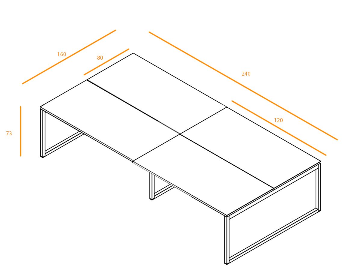 Bureau bench 4 personnes classic-b_1