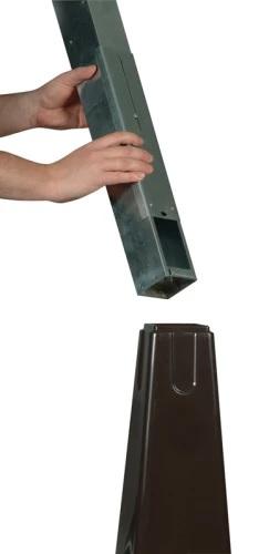 Cendrier sur pied Groundskeeper Rubbermaid - poteau en polyéthylène avec liner en acier amovible_1