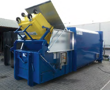 Compacteur monobloc LPC-L pour déchets industriels, centres de distribution et stations de recyclage - Traitement des gros déchets et cartons_1