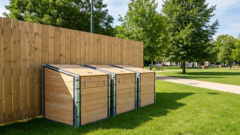 Composteur 3 cellules - 1000L, 1500L, 2000L - Résineux raboté/Douglas raboté_1