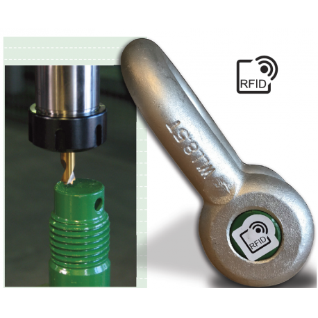 Manille lyres et droites axe vissé Green Pin lecture RFID +8.5 tonnes Référence G-4161/51_1