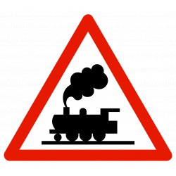 Panneau de danger A8 - Passage à niveau sans barrière ni demi-barrière - WP Signalisation_1