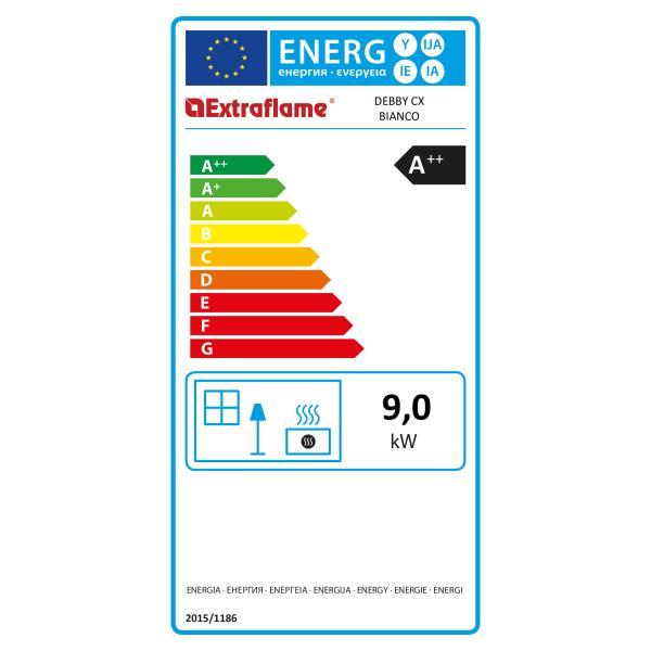 Poêle à granulés 9 kW avec double porte en verre trempé et brasier amovible