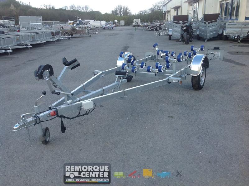 Porte bateau immergeable SUN WAY - D1857 - PTAC : 750Kg - Kit rouleaux - 1 essieu - Reference SW220_PKAYAK_2P_1
