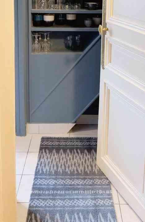 Tapis déco intérieur absorbant - Marocco gris - 75x50 cm - Tapis d'entrée_1