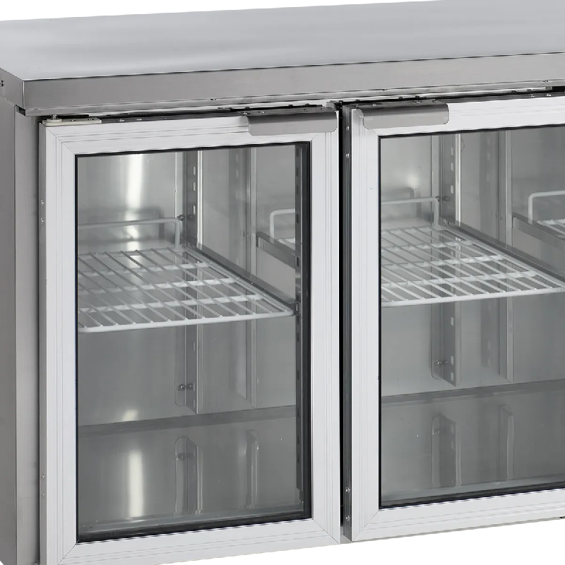 Comptoir pour saladette réfrigéré CK7410G 4 portes vitrées GN1/1 Inox TEFCOLD_1