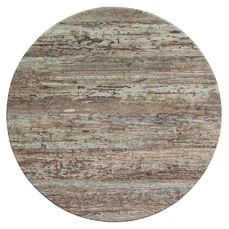 Plateau rond de table extérieur Werzalit Ø60cm décor Montpellier_1