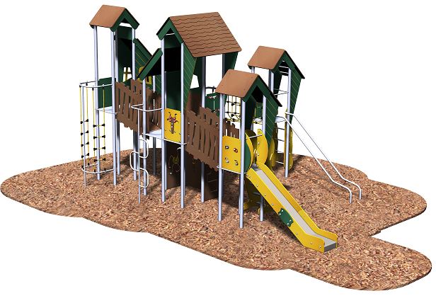 Structure de jeux inox 3 tours gamme Terra - TE184 pour enfants dès 3 ans_1