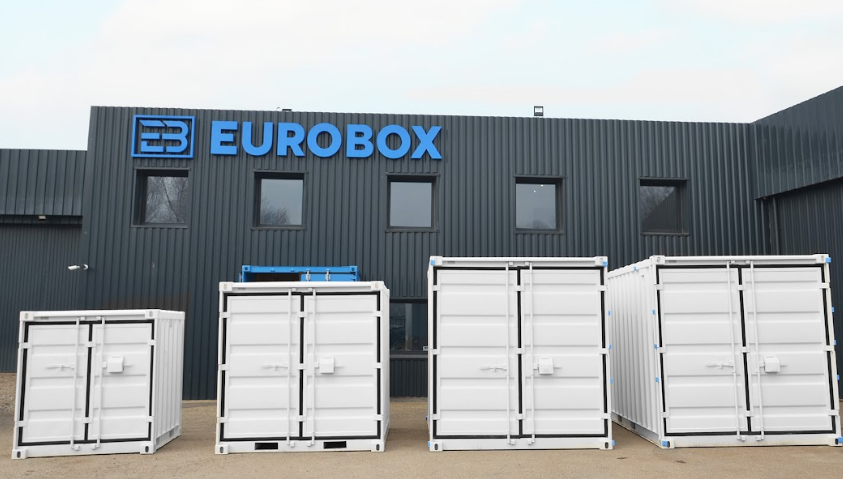 Container de stockage 10 pieds - Gris - Eurobox - 3D Containers_1