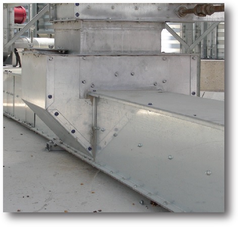 Convoyeur à fond plat avec palettes - Manutention du grain - Construction en acier galvanisé_1