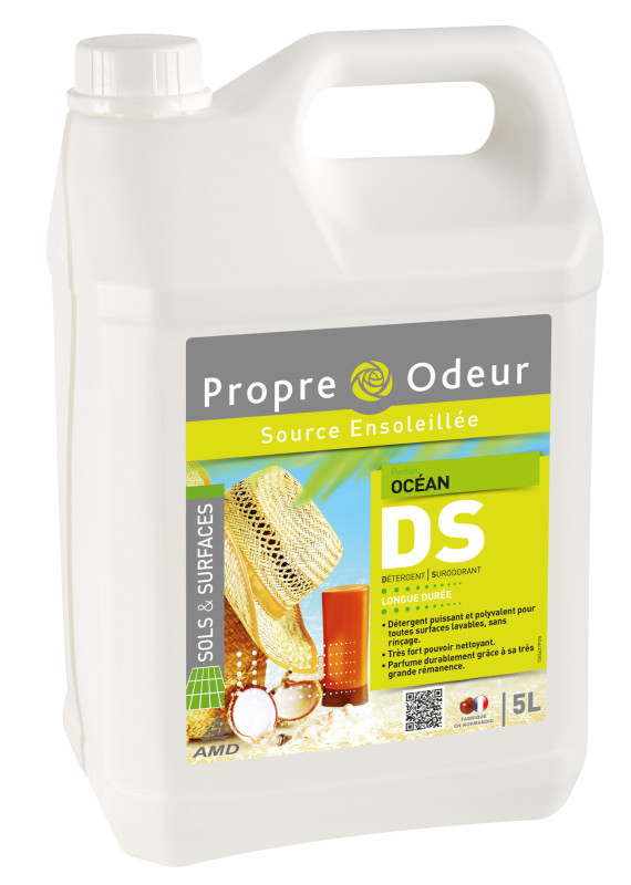 Ds5 detergent surodorant tres concentre toutes surfaces ph:7 propre odeur parfum ocean bidon de 5l_1