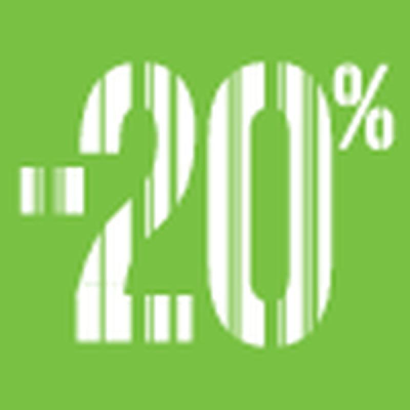 Étiquettes adhésives carrées -20% Soldes Gencod vert 3,3x3,3cm - boîte de 500_1