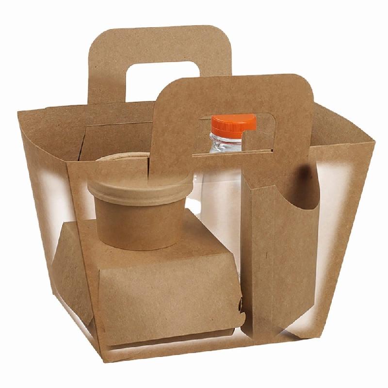 Panier repas grand modèle carton kraft 27,5x14x17,5cm - par 100_1