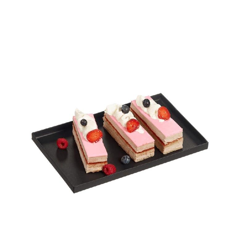 Plateau Fenix carton laminé 1/4GN 26,5x15,9x1,5cm noir mat - par 50_1