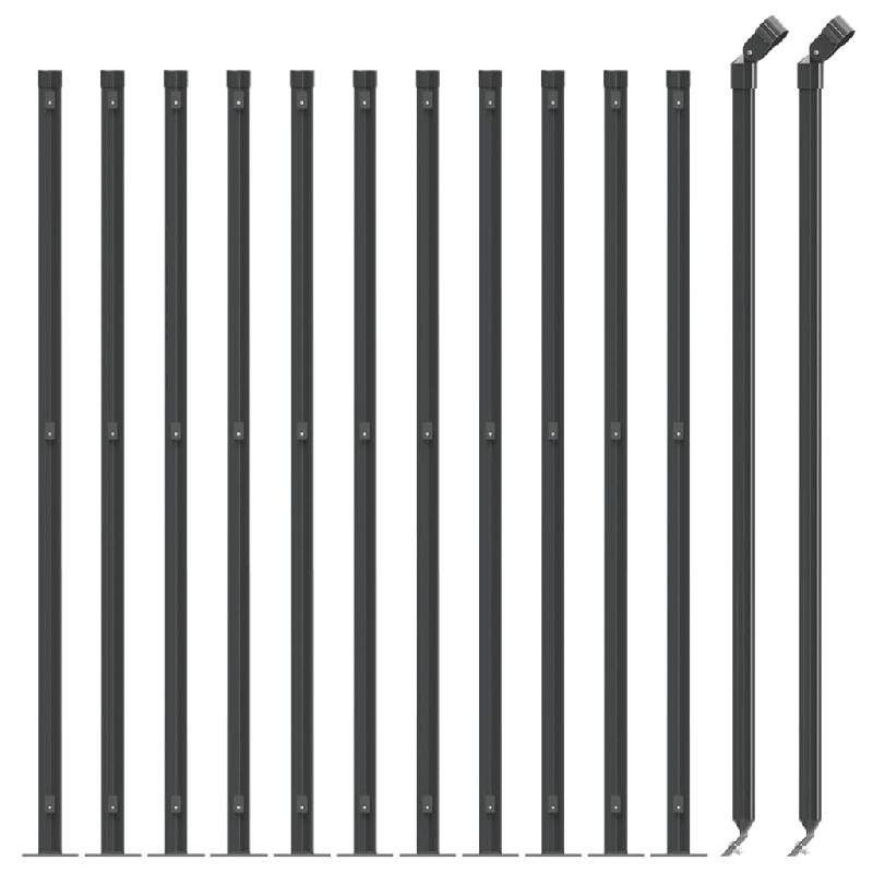 Vidaxl clôture à mailles losangées avec bride anthracite 0,8x25 m 153992_1