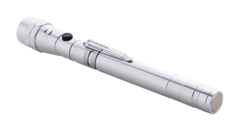 Lampe de poche extensible en aluminium - 3 LED, tête flexible et aimant, longueur max. 57 cm_1